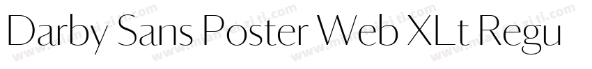 Darby Sans Poster Web XLt Regular字体转换